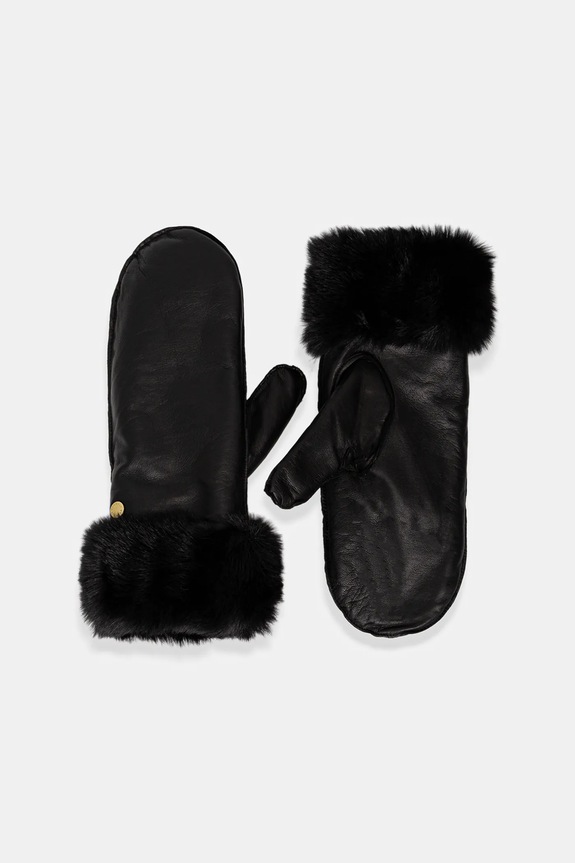 Kožené rukavice Barbour usňová koža čierna LGL0150