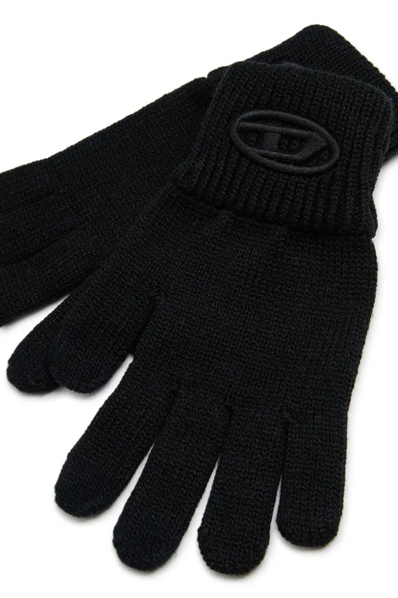 Diesel rękawiczki z dodatkiem wełny dziecięce NUTTI GLOVE J02394 czarny AW25
