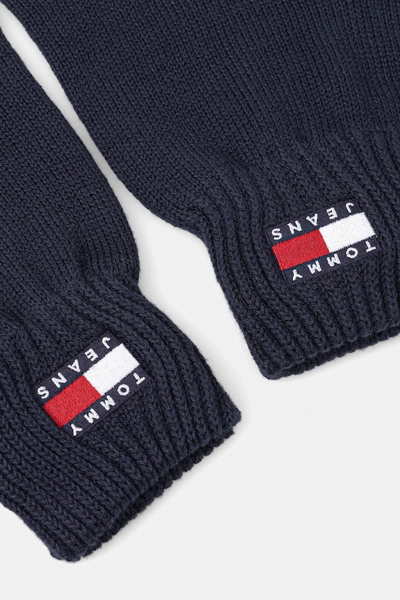 Bavlnené rukavice Tommy Jeans AM0AM13680 tmavomodrá AW25