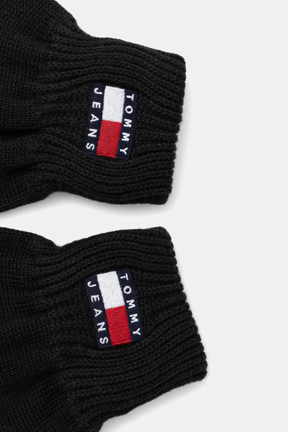 Tommy Jeans rękawiczki bawełniane AM0AM13680 czarny AW25
