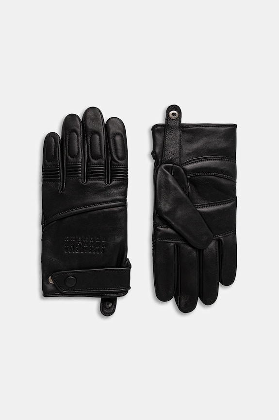 Δερμάτινα γάντια MM6 Maison Margiela x Agnelle λείο δέρμα μαύρο SH2TS0003.M07014.900