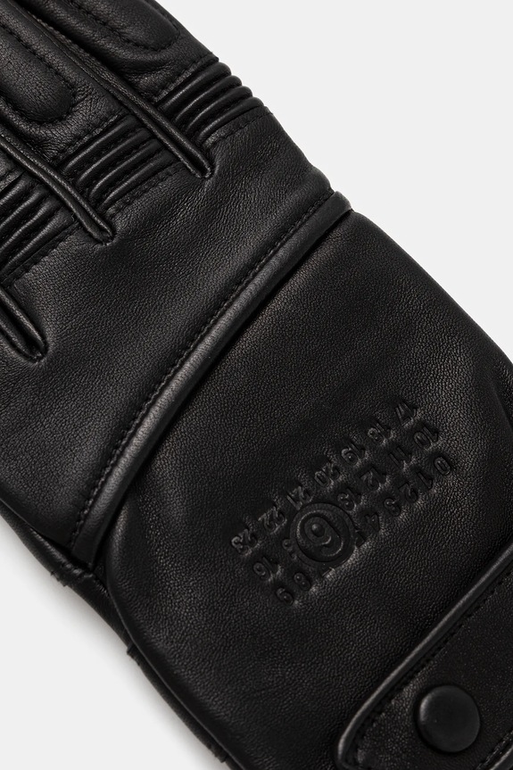 Δερμάτινα γάντια MM6 Maison Margiela x Agnelle SH2TS0003.M07014.900 μαύρο AW25