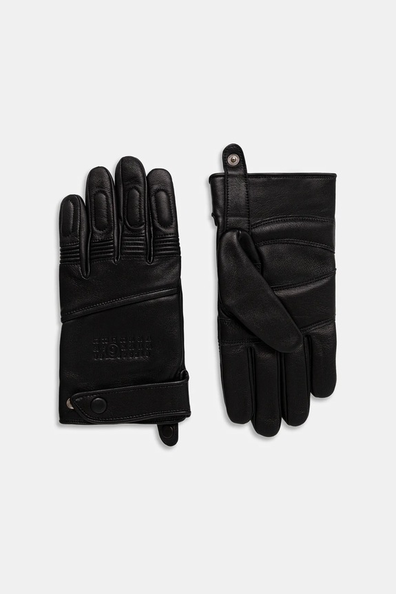 MM6 Maison Margiela guanti in pelle x Agnelle SH2TS0004.M07014.900 nero AW25