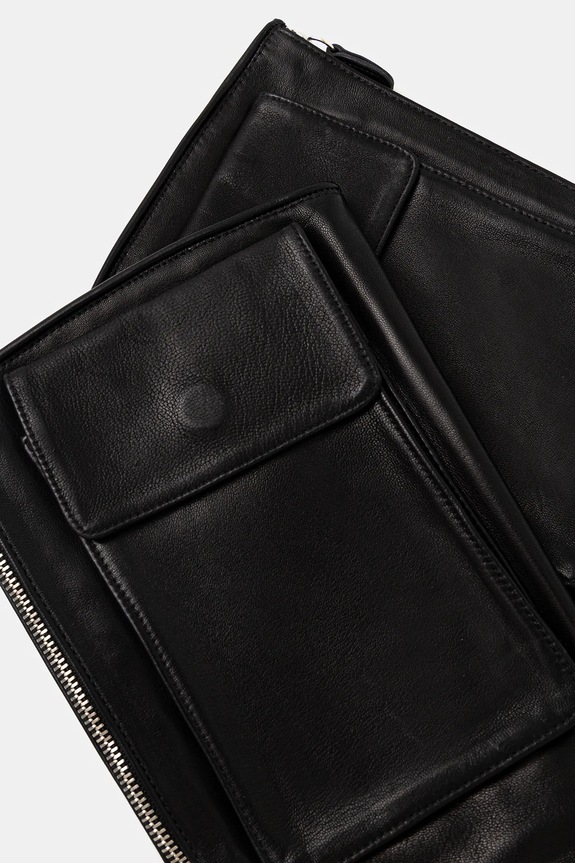 Accessori MM6 Maison Margiela guanti in pelle x Agnelle SH2TS0004.M07014.900 nero