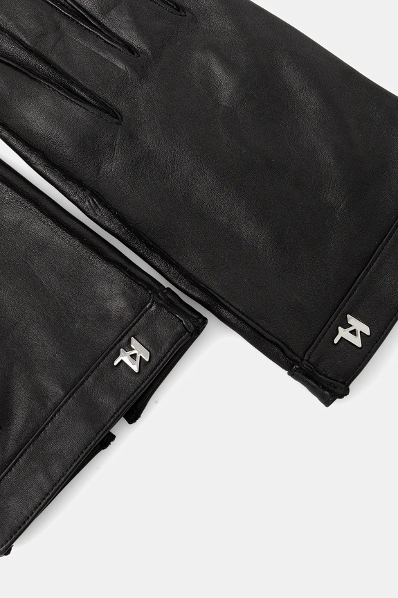 Kožené rukavice Karl Lagerfeld A4M33065 čierna AW25