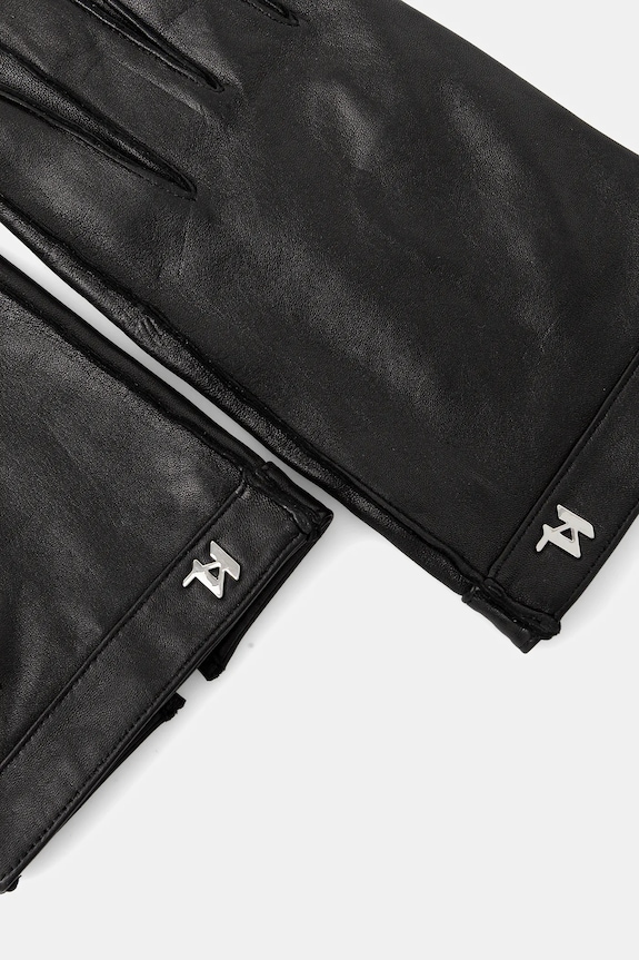 Kožené rukavice Karl Lagerfeld A4M33065 čierna AW25