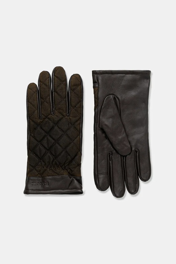 Barbour guanti pelle fiore marrone MGL0097