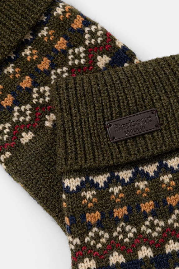 Barbour mănuși din amestec de lână MGL0148 verde AW25