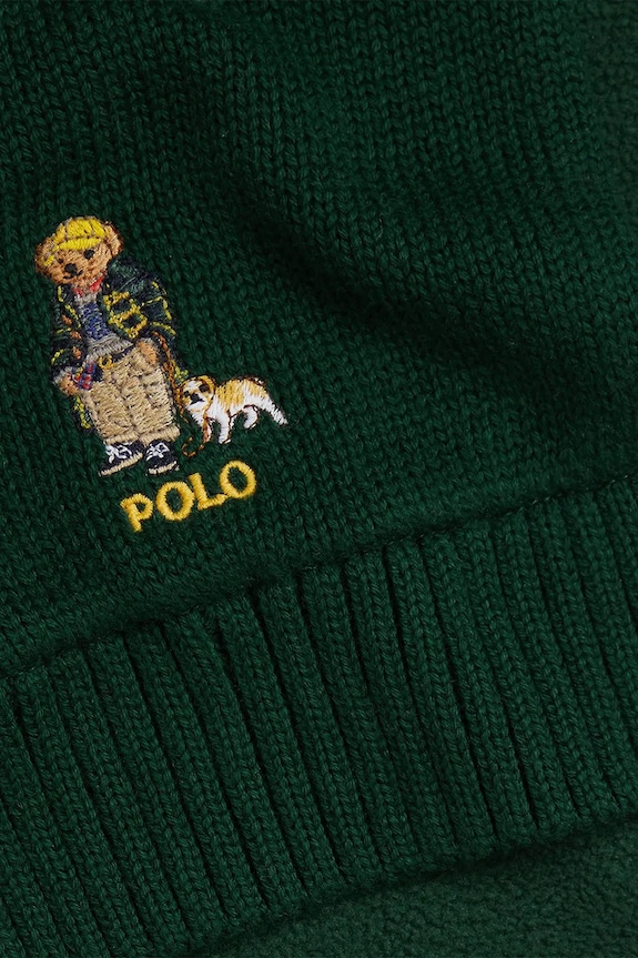 Detská bavlnená šatka Polo Ralph Lauren 323980657001 zelená AW25