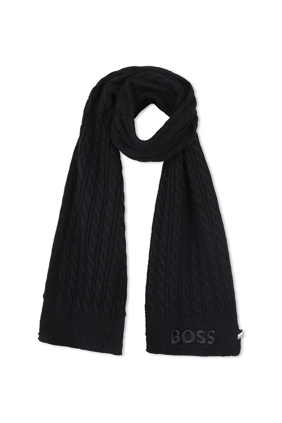 Детский шарф BOSS J52634 чёрный AW25