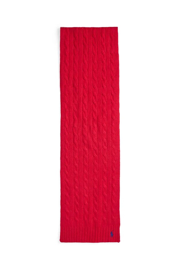 Polo Ralph Lauren szalik wełniany 455956296 czerwony AW25
