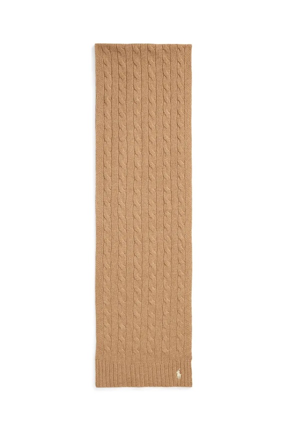 Вовняний шарф Polo Ralph Lauren 455956296 бежевий AW25