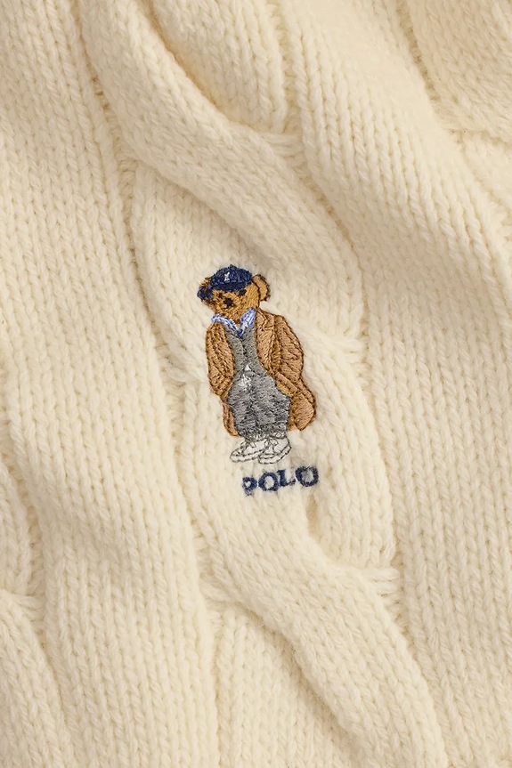 Akcesoria Polo Ralph Lauren szalik wełniany 455981434 beżowy