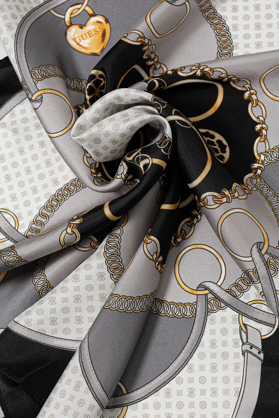 Doplňky Hedvábný šátek Guess AW5347.SIL03 černá