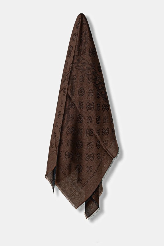 Šátek Guess KEFIAH látka hnědá AW5353.POL03