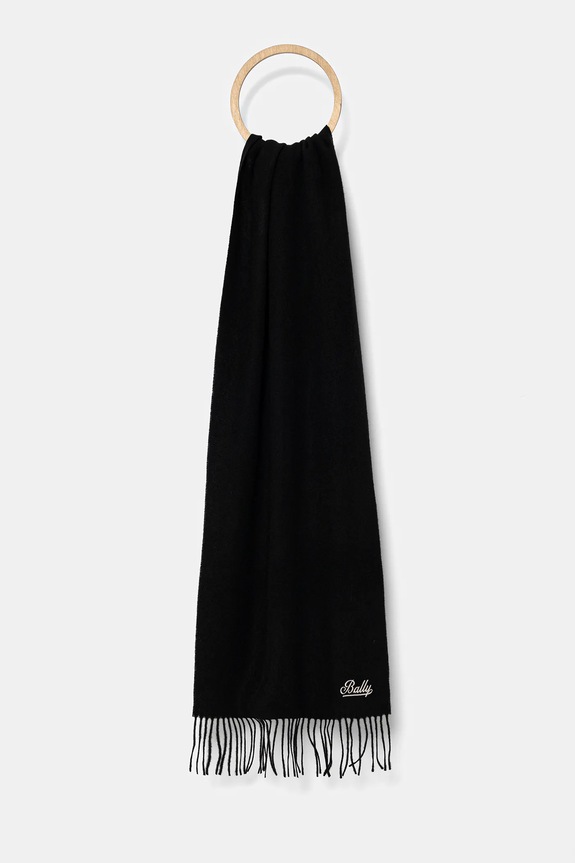 Bally sciarpa in lana tessuto nero WSC04W