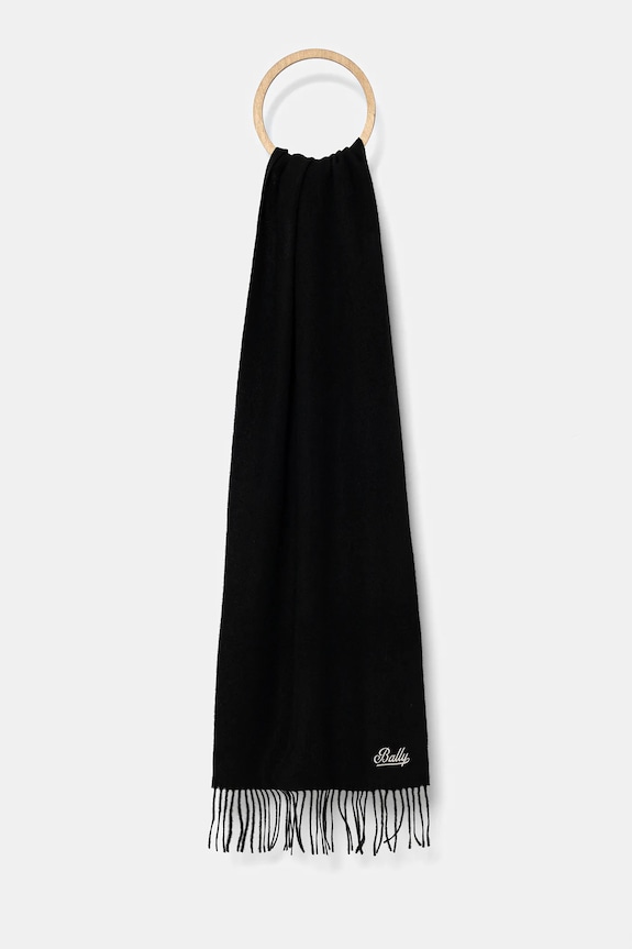 Bally sciarpa in lana tessuto nero WSC04W
