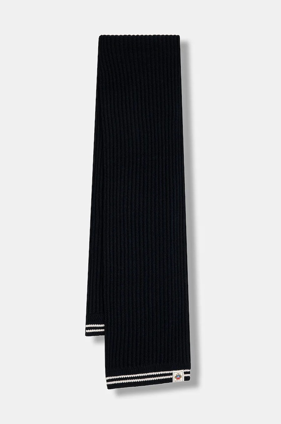 Μάλλινο κασκόλ Bally μαλλί σκούρο μπλε WSC04M