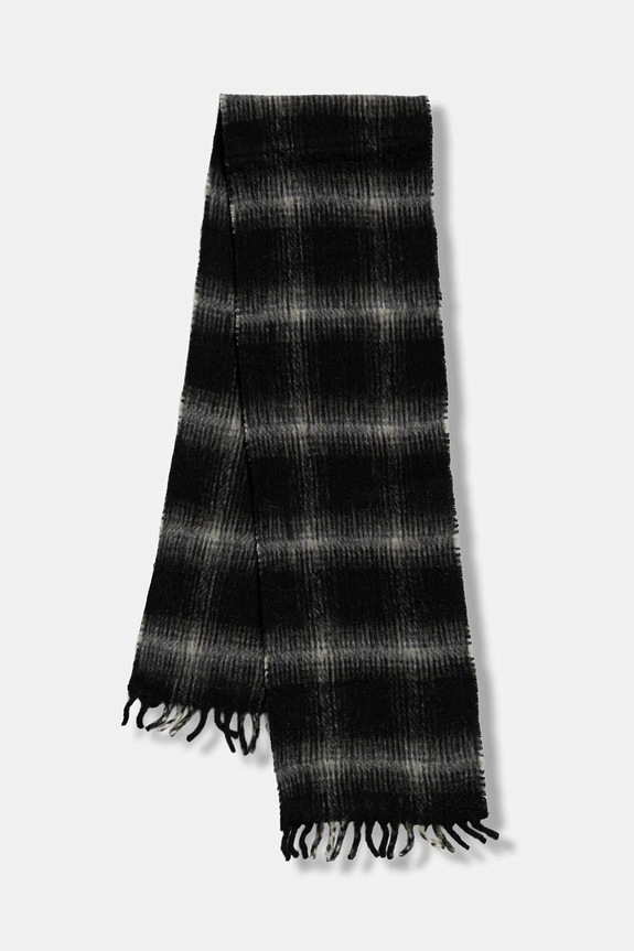 Tommy Jeans szalik z dodatkiem wełny tkanina czarny AW0AW17904