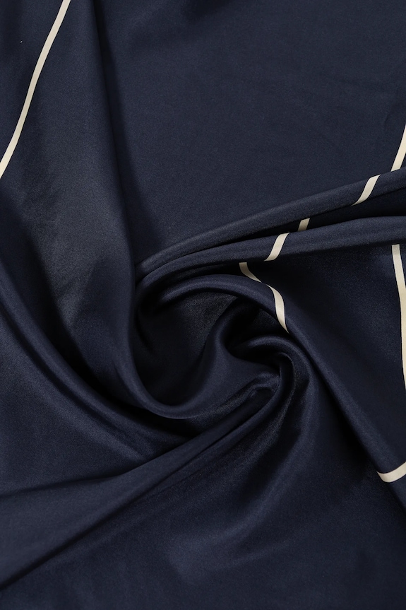 Accesorii MM by Max Mara eșarfă de mătase FAUST 2526546017600 bleumarin
