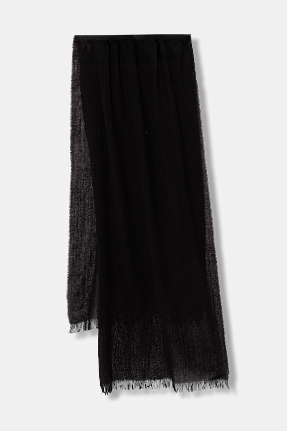 Lanvin szalik wełniany dzianina brązowy 710003794