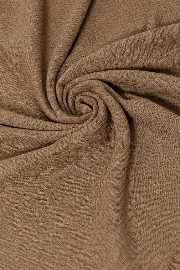 Weekend Max Mara szal z domieszką kaszmiru FLAVIONEW 2525546025600 brązowy AW25