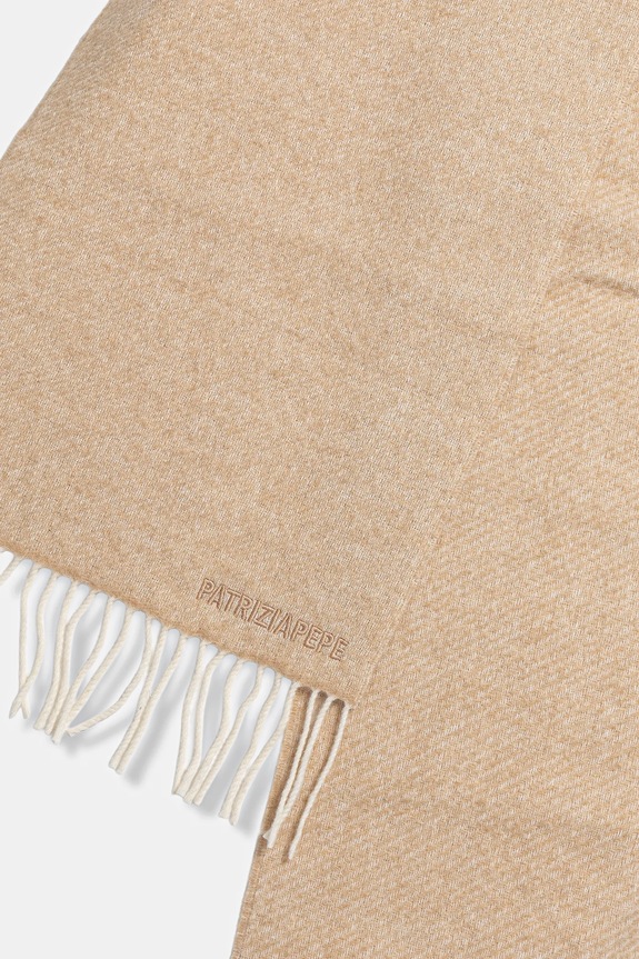 Κασκόλ με προσθήκη μαλλιού Patrizia Pepe 2F0124.A681 μπεζ AW25