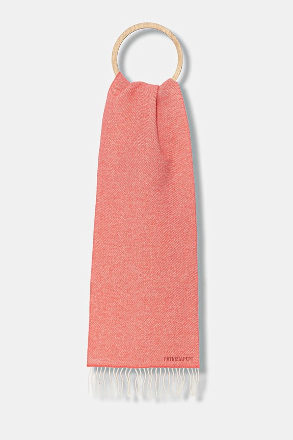 Κασκόλ με προσθήκη μαλλιού Patrizia Pepe μελανζέ ροζ 2F0124.A681