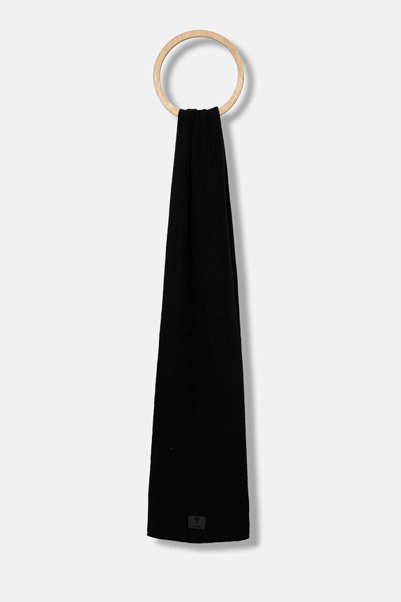 Joop! eșarfă de lână tricotaj negru 30038492