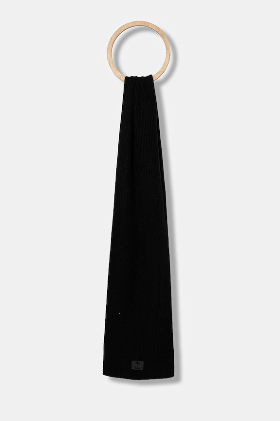 Joop! eșarfă de lână tricotaj negru 30038492