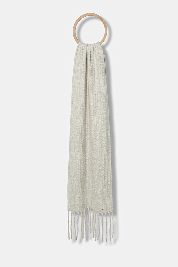 Šál Tommy Hilfiger pletenina béžová AW0AW17793