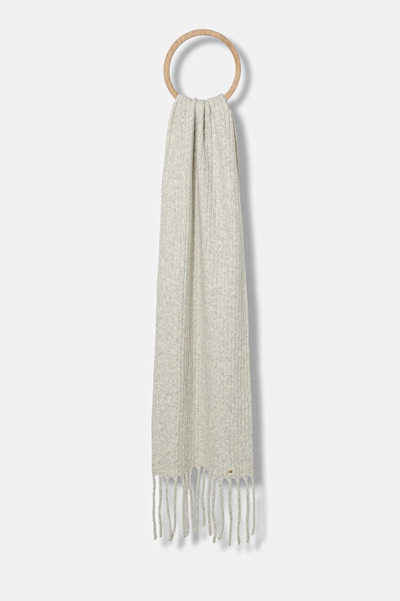 Šál Tommy Hilfiger pletenina béžová AW0AW17793