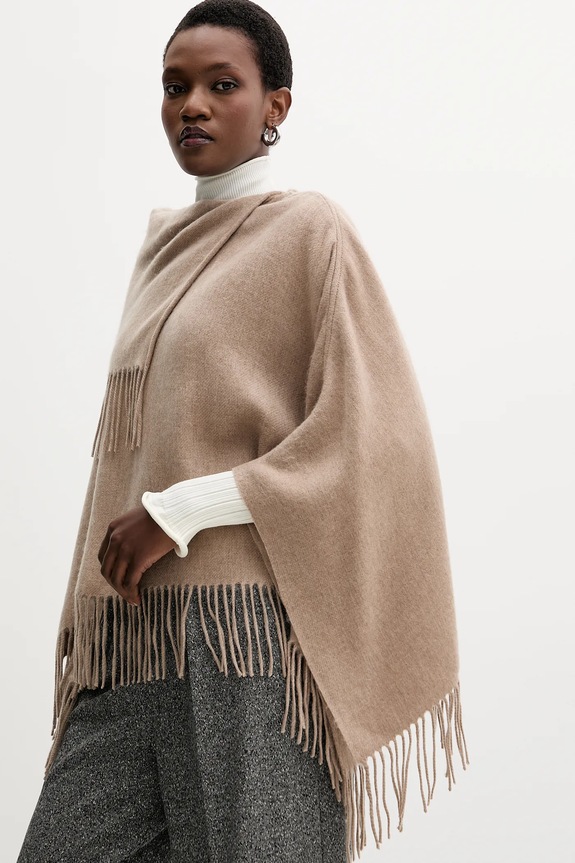 Marella poncho in contone beige 2523546056200