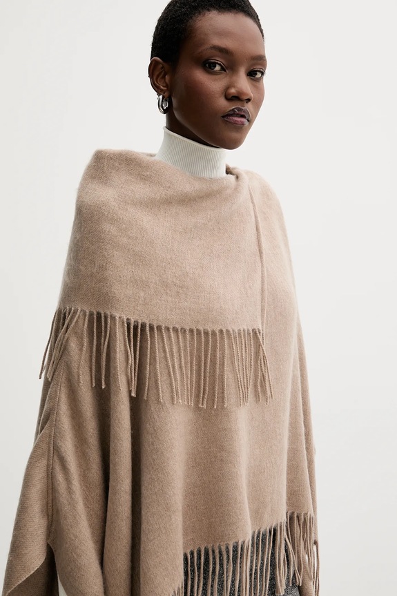 Marella poncho in contone 2523546056200 beige