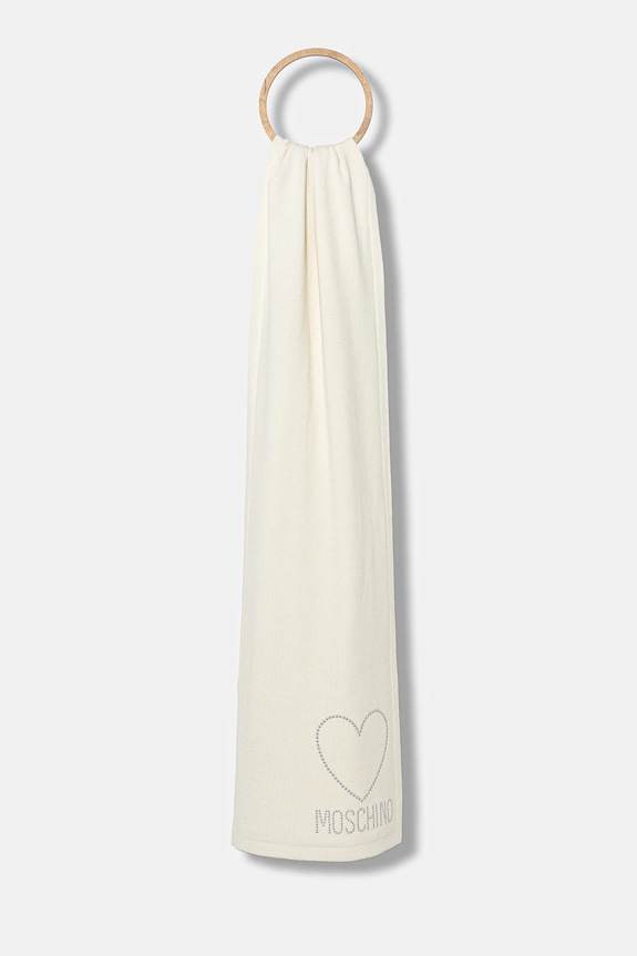 Vlnený šál Moschino vlna béžová M3333.30839