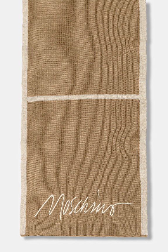 Vlnený šál Moschino M3351.30843 béžová AW25