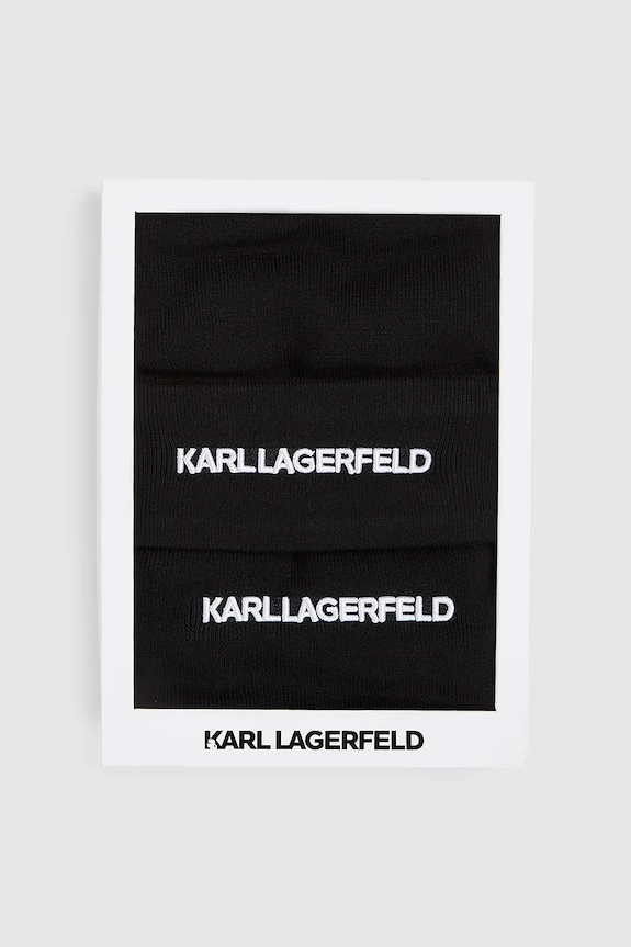 Κασκόλ Karl Lagerfeld IKON μαύρο A4W33027