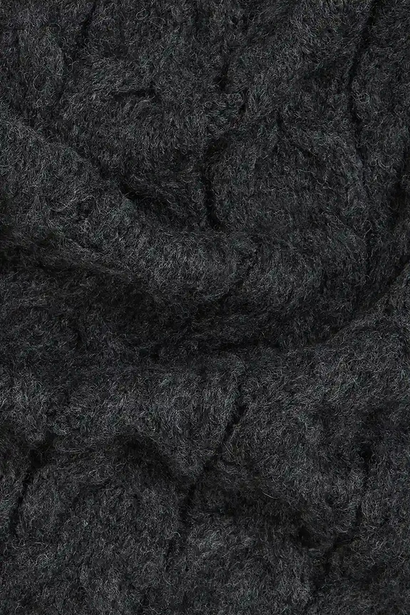 Kratki šal s primjesom vune Karl Lagerfeld K/ESSENTIAL siva A4W33029