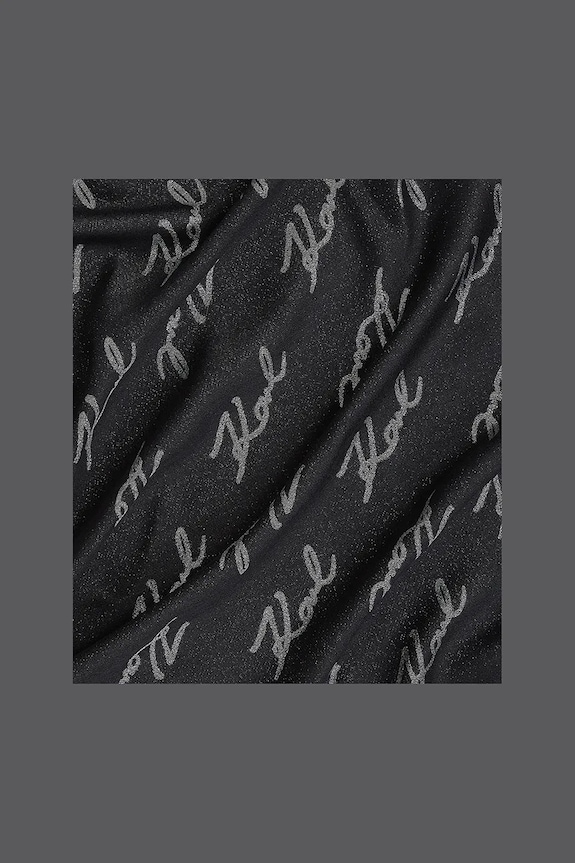 Dodaci Marama s dodatkom svile Karl Lagerfeld K/SIGNATURE A4W33034 crna