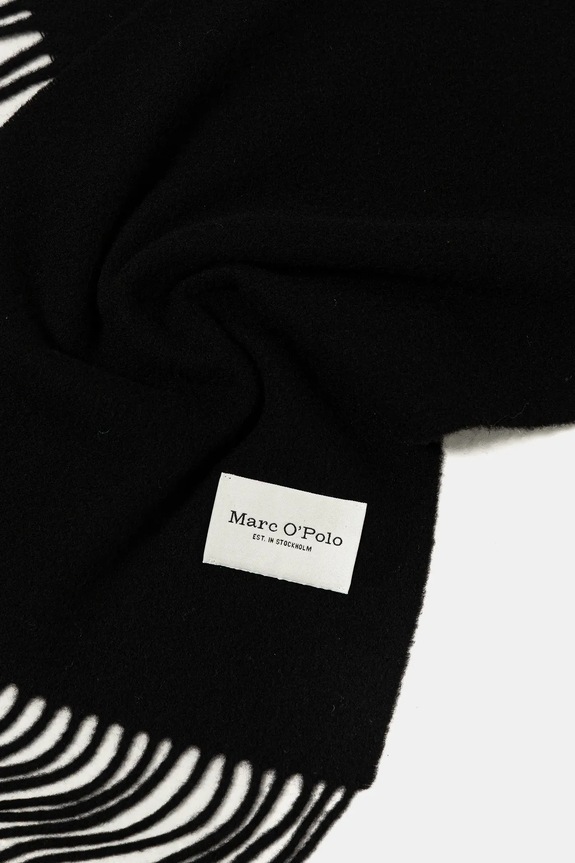 Шерстяной шарф Marc O'Polo 5000009176 чёрный AW25