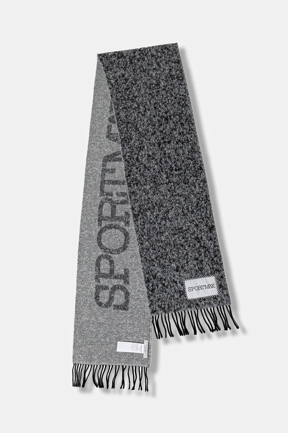 Sportmax fular cu adaos de lână LIRICHE panza negru 2522546022600