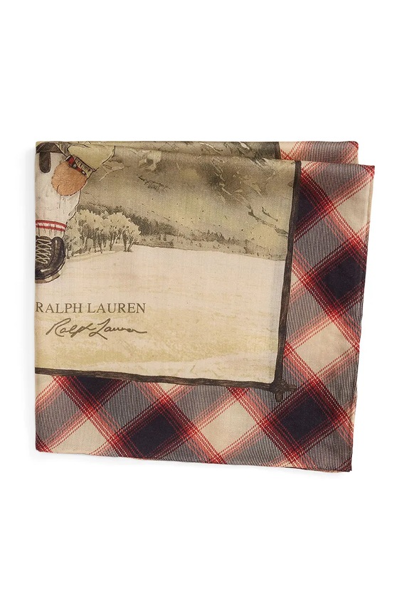 Φουλάρι με μαλλί Polo Ralph Lauren 455P04665 μπεζ AW25