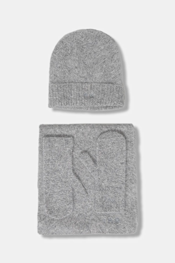 Akcesoria IRO czapka, szalik i rękawiczki 3-pack WM52COMBAN szary