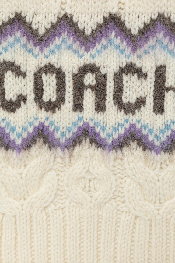 Accesorii Coach eșarfă cu lână 29COWC540661 bej