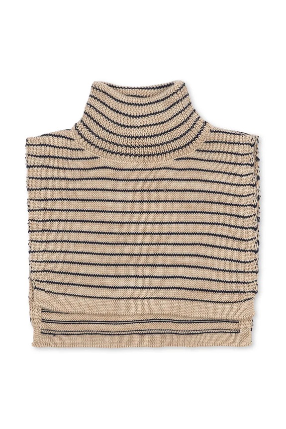 Konges Sløjd fular din lână pentru copii LOULI NECKWARMER cu modele bej KS103501.9BYA