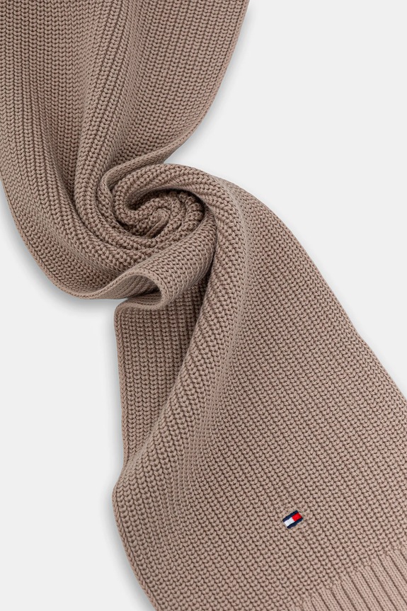 Tommy Hilfiger szalik bawełniany dziecięcy AU0AU02010.9BYA beżowy AW25