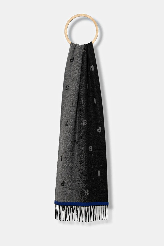 Kratki vuneni šal Paul Smith vuna crna M1A.150C.T711