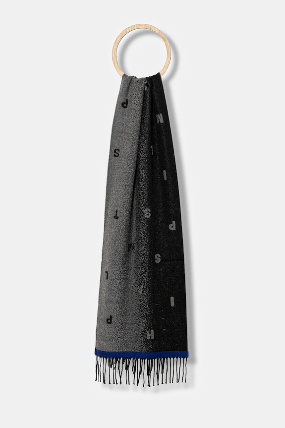 Kratki vuneni šal Paul Smith vuna crna M1A.150C.T711