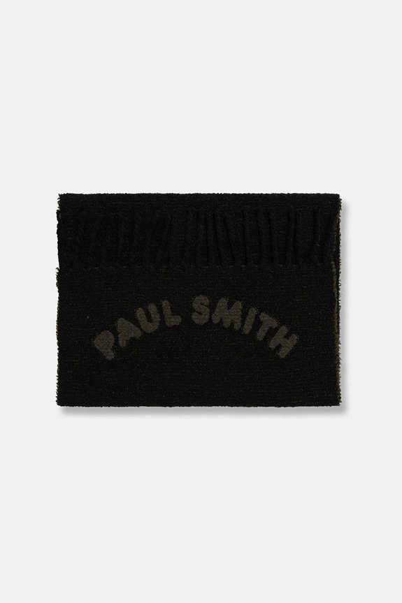 Paul Smith szalik z dodatkiem wełny M1A.150T.T721 czarny AW25