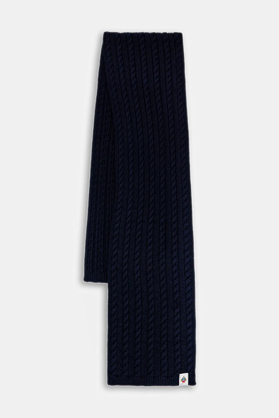 Μάλλινο κασκόλ Bally μελανζέ σκούρο μπλε MSC03G